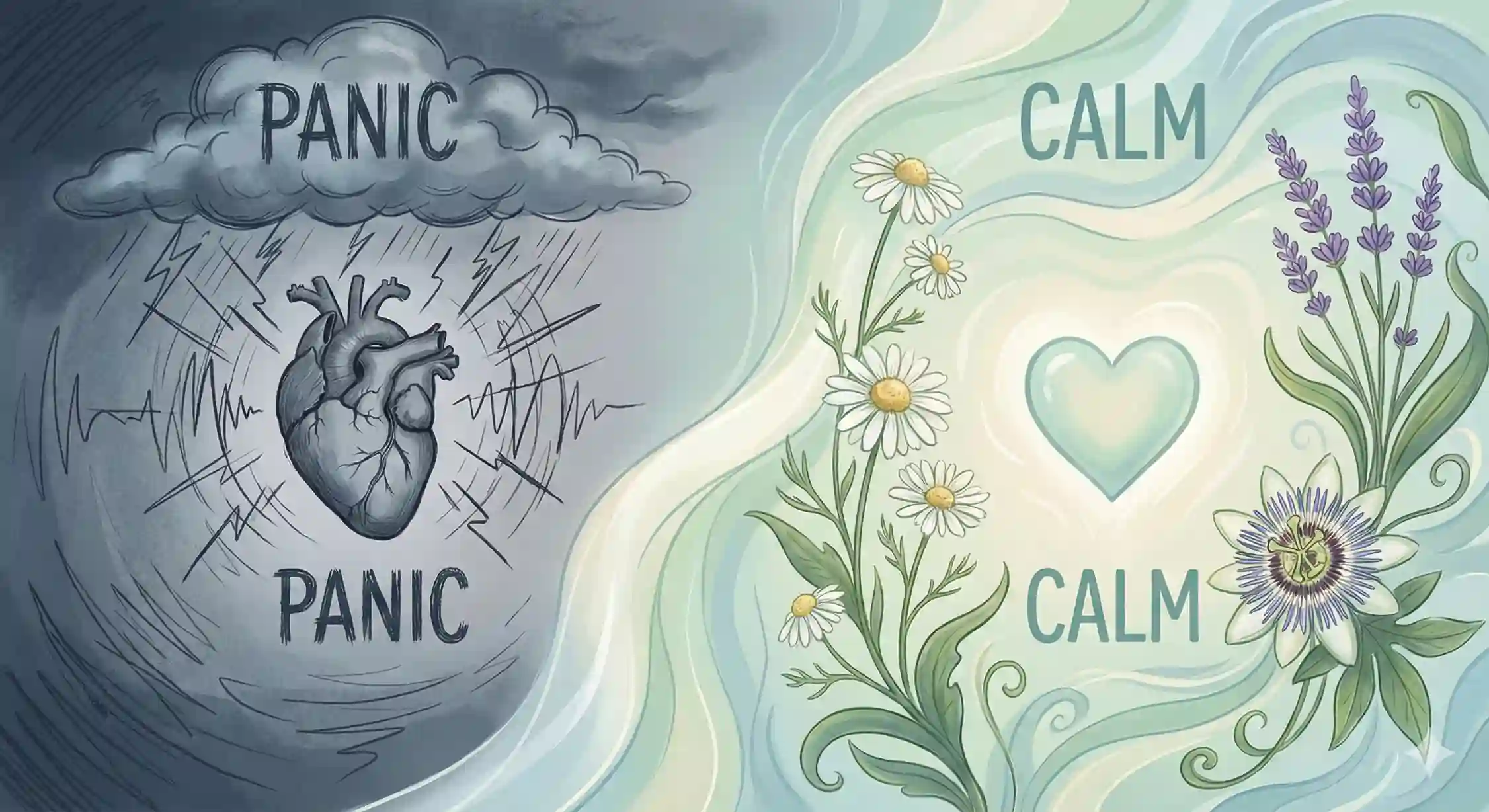 مقایسه سیستم عصبی در زمان حمله پنیک و تاثیر آرامبخش گیاهان دارویی.