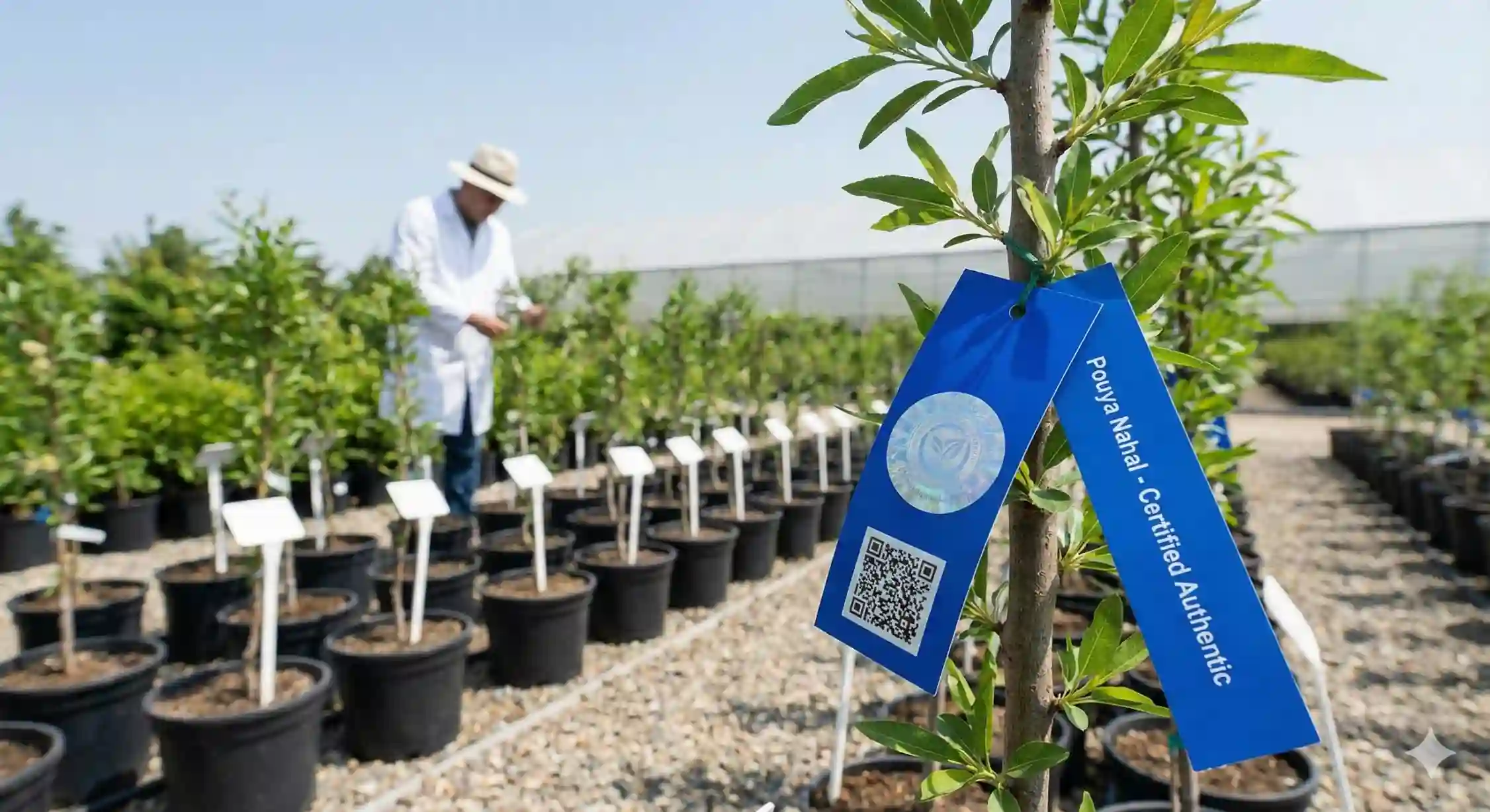 خرید نهال بادام آذر شناسنامه‌دار و گواهی شده از نهالستان معتبر.